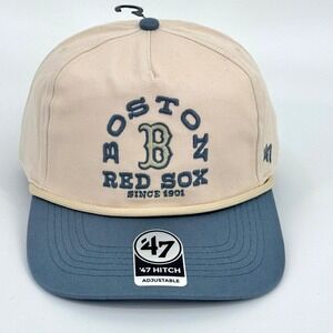 47 Brand Boston Red Sox Ranchero Hitch Rope Snapback Hat Ivory Blue OSFA NWT